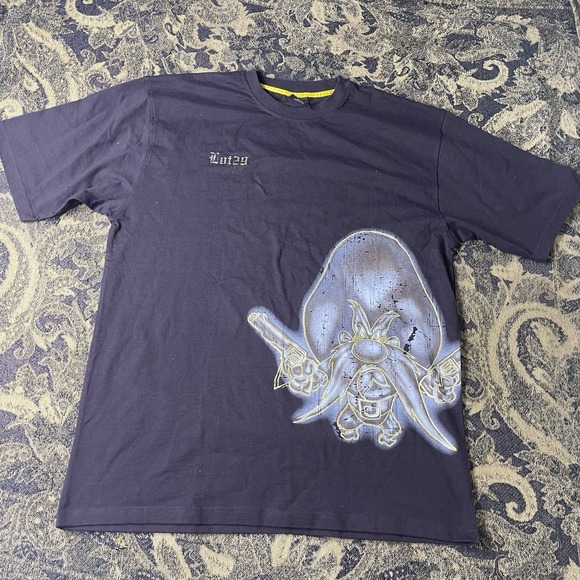 Vtg Y2K Lot 29 Looney Tunes Yosemite Sam Big Print Brown Shirt Mens Size 3XL - Picture 1 of 8